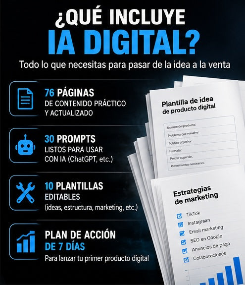 IA DIGITAL: De cero a tu primer producto digital