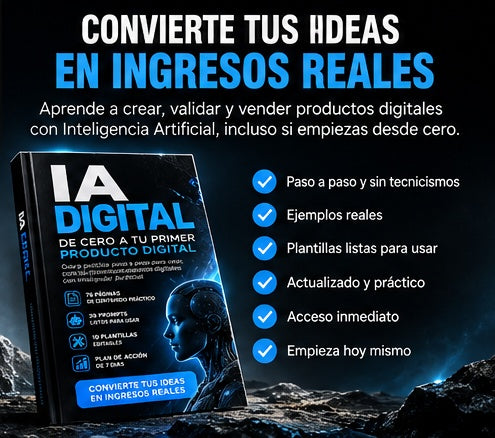 IA DIGITAL: De cero a tu primer producto digital